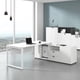 thumbnail image 2 of Modern Writing Office Desks Floor Executive Multifunctiona Meeting Office Desks Workstation White Scrivania Angolare Furnitures My Lux Decor Round, 2 of 22