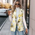 thumbnail image 3 of Chririnla Cute Bee Daisy Pattern, Breathable Women's Sleeveless Blazer Vest for Summer Winter Work, Classic Dressy Women's Sleeveless Waistcoat, 3 of 11