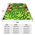 thumbnail image 3 of Salouo Cactus And Succulents Print Bed Blankets,Flannel Blanket Comfortable Air Conditioning Blanket Lightweight Blanket for Sofa Bed Travel & Couch -80"x60", 3 of 8