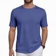 thumbnail image 2 of TOWED22 Running Shirts Men Sport Tops Quick Dry Gym Wicking Athletic T Shirts Breathable Cool Workout Shirts Navy,3XL, 2 of 8