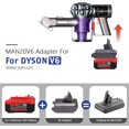 thumbnail image 2 of Adaptador de Batería V6V7V8 para Dyson V6 V7 V8, para Craftsman 20V V20 Batería de Litio para Dyson SV04 SV03 VTC4 DC59 DC58 DC62 SV09 para V6 Animal Motorhead V6 Reemplazo de Batería de Vacío Inalámbrico Delgado, 2 of 10
