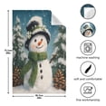 thumbnail image 3 of Kitchen Towel 28x18 Inches x1，Plate Towel, Decorative Towel, Napkin, Tea Towel Tea Towels For Kitchen Dish Cloths & Dish Towels Green Cartoon Christmas Snowman, 3 of 7