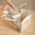 thumbnail image 3 of Sunveno Foldable Polyester Nursery Diaper Caddy Organizer for Infant with Zebra, 3 of 10