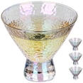 thumbnail image 1 of Vasos de Martini sin tallo Lysenn iridiscentes, juego de 4 unidades, 230 ml, 1 of 9