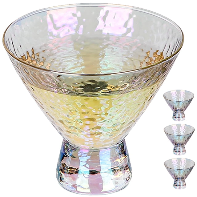 Vasos de Martini sin tallo Lysenn iridiscentes, juego de 4 unidades, 230 ml