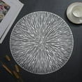 thumbnail image 4 of Placemat Round Pvc Hollow 15 Inch Washable Wipeable Anti-Stain Heat Resistant Dining Table Mat for Wedding Decoration Bradem, 4 of 4
