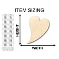 thumbnail image 2 of Unfinished Wood Flying Heart Shape - Craft - up to 46" DIY 14" / 1", 2 of 3