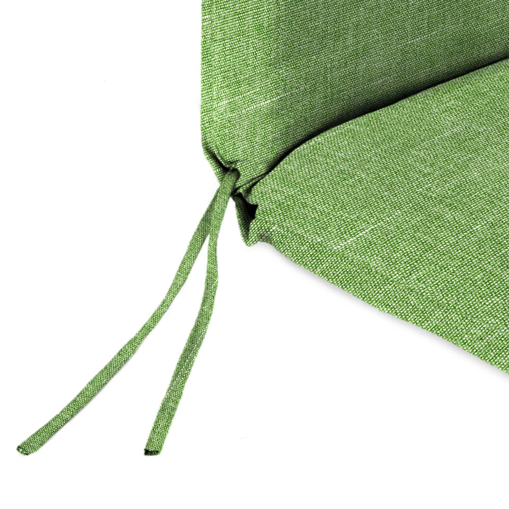 Jordan Manufacturing 72" x 22" Tory Palm Green Crosshatch Rectangular Outdoor Chaise Lounge Cushion with Ties and Hanger Loop