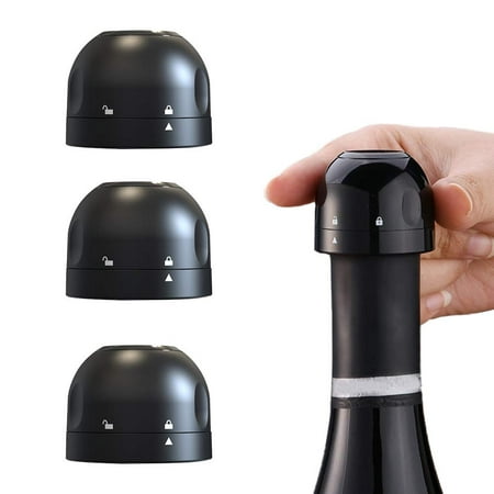 

3 Pack Champagne Stopper Reusable Silicone Sealed Wine Bottle Stopper Wine Vacuum Stopper for Beer Champagne Alcohol Sparkling Wine