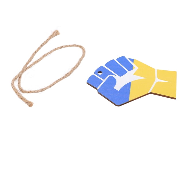 Bandera de Ucrania,Colgante de la bandera de Ucrania Collar fino de Ucrania Colgante Bandera de Ucrania Colgante de madera Diseño fácil de usar