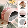 thumbnail image 3 of Beltran 4x6 Washable Tiger Area Rug – Vintage Safari Non Slip Carpet, Boho Pink Print Rug for Living Room Bedroom Kitchen, Easy Clean, 3 of 7