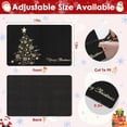 thumbnail image 3 of Coffee Mat for Countertops, Merry Christmas Tree Black Gold Xmas Dish Drying Mat 2 Pcs for Kitchen Bar Accessories, Coffee Maker Espresso Machine Dish Rack Hide Stain Rubber 12x19in, 3 of 7