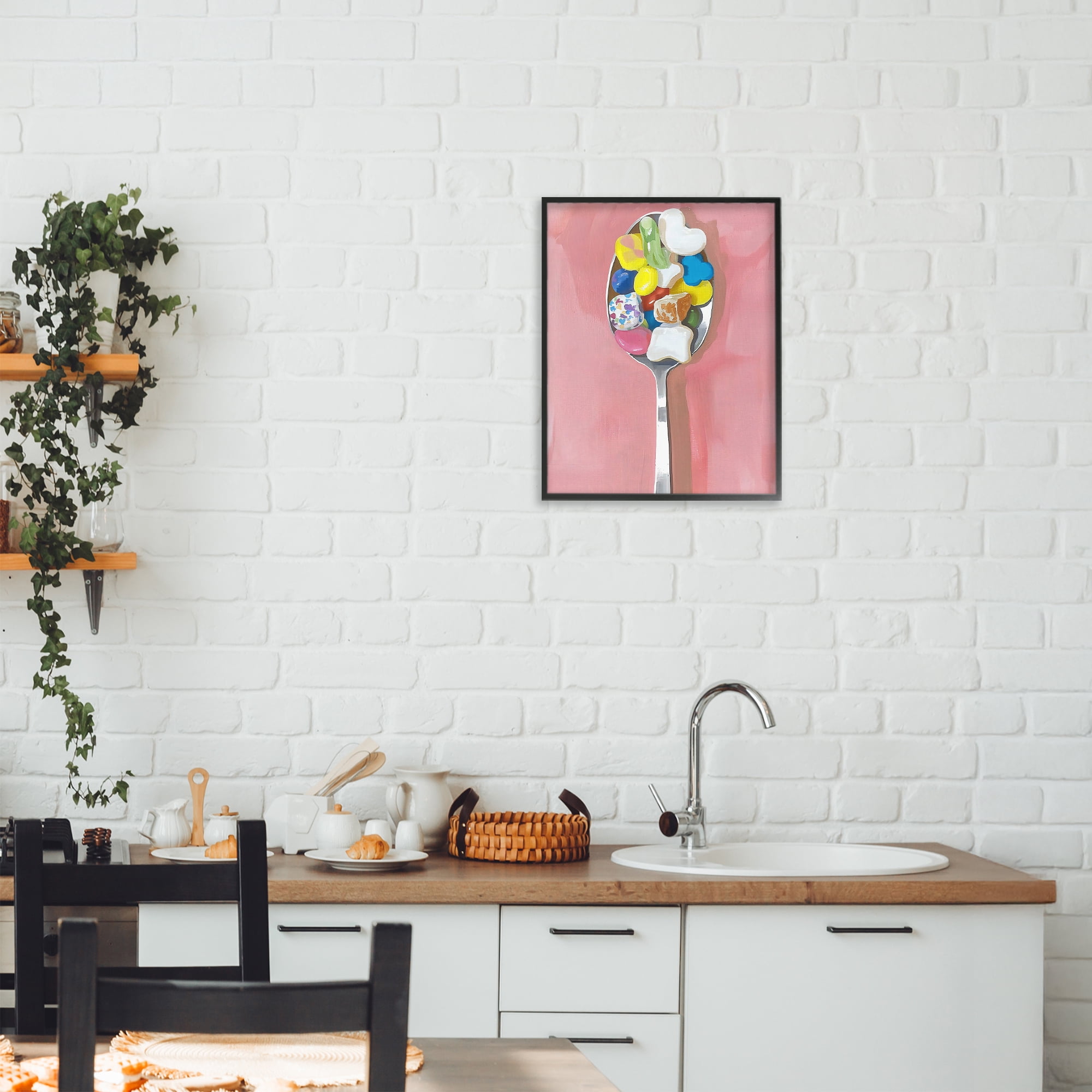 Stupell Industries Nostalgic Fun Breakfast Spoon Black Framed Giclee Art, design by The Prints Vibe