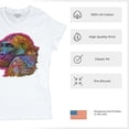 thumbnail image 4 of Tee Hunt Dean Russo Cute Gorilla T-Shirt Colorful Silverback Ape Art Women's T-Shirt Tee, White, 3X-Large, 4 of 5