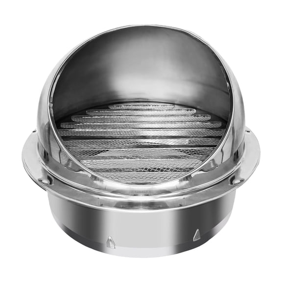 CKSFAN Dryer Vent Cover Round Exhaust Grill Stainless Steel 4-Inch