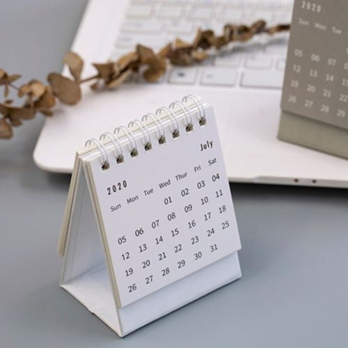 Kaboer 2020 Mini Desk Calendar Simple Monthly Design Standing Up