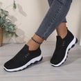thumbnail image 2 of Rokment Orthopedic Slip on Walking Shoes for Women Lightweight Comfortable Arch Support Platform Wedge Low Heel Athletic Running Tennis Nursing Sneakers Black Size 6, 2 of 6