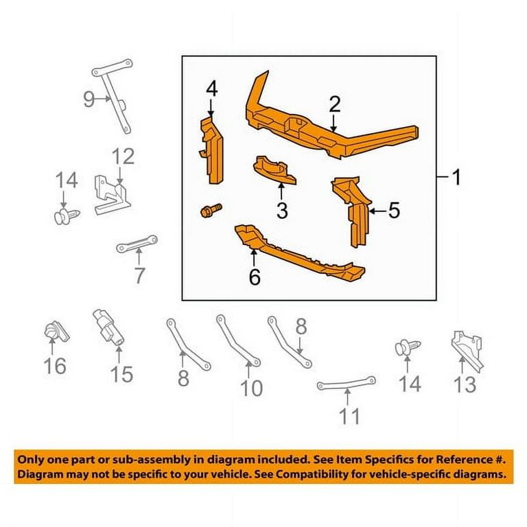 R_1225さん専用 For 12 13 14 TL Sedan FWD Radiator Support Core Assembly