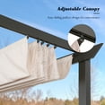 thumbnail image 4 of Ulax Furniture 10'x 13' Outdoor Aluminum Pergola with Retractable Canopy, Beige, 4 of 7
