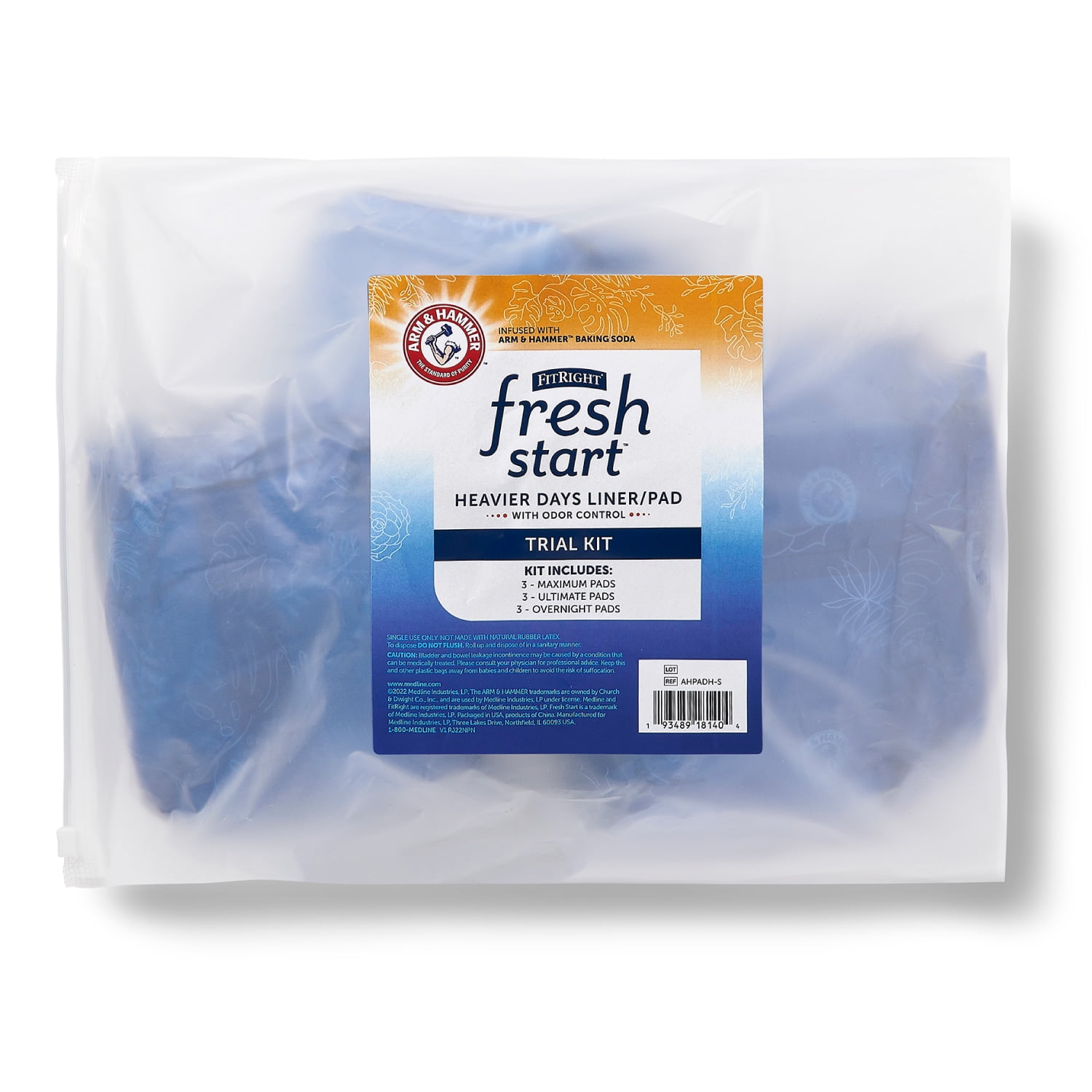 FitRight Fresh Start Urinary and Postpartum Incontinence Pads for Women