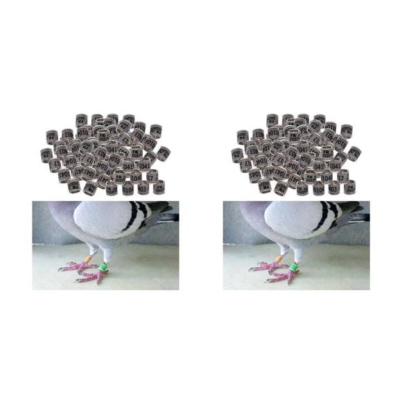 Greeniant 100Pcs 2022 Aluminium Racing 8mm Rings Foot Bands Blanco 2Conjunto