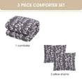 thumbnail image 6 of Nanshing 3 Piece Grayish Purple Comforter Set, Queen Size Solid Microfiber Print Bedding Set,All Season Leaves Bedding, 6 of 8