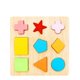 thumbnail image 1 of Rompecabezas Montessori de formas geométricas de madera, bloques de matemáticas de clasificación, juego educativo de aprendizaje preescolar, juguetes para bebés y niños pequeños, 1 of 5