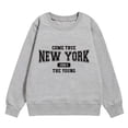thumbnail image 5 of Hoodies,Kids Long Sleeve Crewneck Sweatshirt Letter Printed Lightweight Blouse Top for Children,Boys Hoodies,Z01 Grey,3-4 Years, 5 of 5