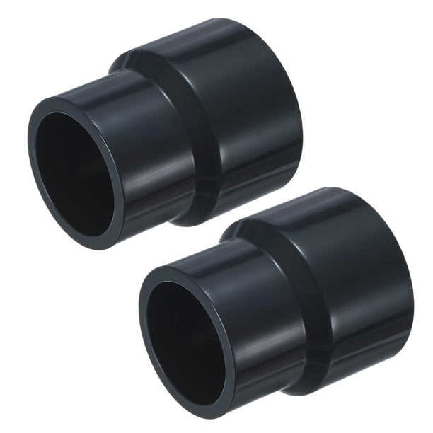 Uxcell 2-Pack Adaptador de Reducción de Tubo, Conector de Acoplamiento Reductor Recto de 2"*1-1/2", Gris