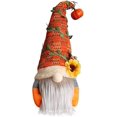 thumbnail image 4 of Gnomo de jardín sueco de 2 piezas con decoraciones de calabaza, girasol, enano, felpa, Navidad, otoño y Acción de Gracias,11 Feliz Sencillez, 4 of 4