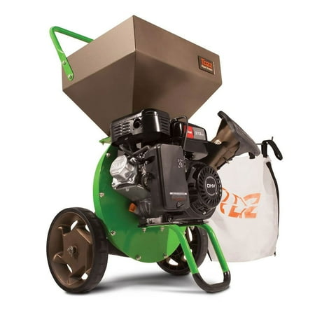 Earthquake 30520 Tazz Viper 212cc Gas Wood Chipper Shredder Mulch Bag, Green
