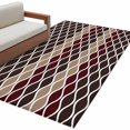 thumbnail image 2 of Moroccan Ombre Dark Brown Washable Area Rugs 4'x6', Abstract Wave Lines Retro Low Pile Throw Living Room Rug Non-Slip Sturdy Edge Binding Carpet for Indoor Entryway Bedside Kitchen, 2 of 9