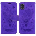thumbnail image 2 of TECH CIRCLE Wallet Case for Samsung Galaxy A31 PU Leather Embossed Rose Butterfly Pattern Purse Case with Wriststrap Card Slots Kickstand Magnetic Protective Case For Samsung A31 6.4" 2020,Purple, 2 of 6