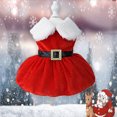 thumbnail image 3 of Gatos Perro Vestido rojo Bonito traje navideño Cómodo vestido navideño Suministros, 3 of 4