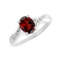 thumbnail image 2 of 925 Sterling Silver 7X5 Mm Oval Shape Natural January Birthstone Garnet Gemstone Ring, 2 of 2