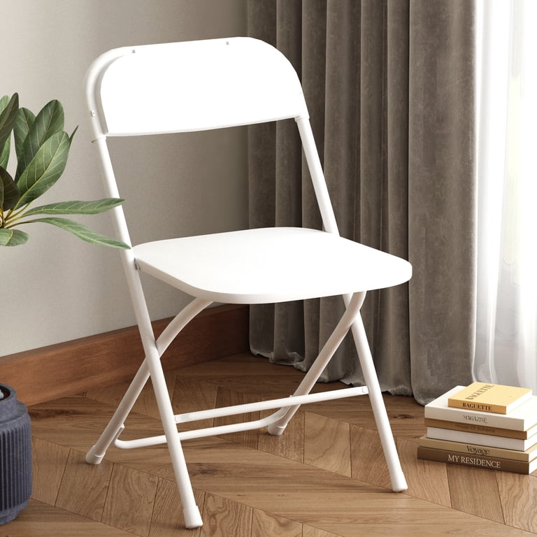 Jopath Folding Chair 4 Pack,Indoor Outdoor White Plastic Folding