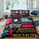 thumbnail image 1 of Música Funda Nórdica Queen Size Jazz Música Juego de Cama para Niños Adolescentes Niños Niñas, 1 of 4