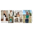 thumbnail image 4 of FreshPretty Women's Trendy Summer Square Neck Crop Tank Tops Casual Color Block Knit Sleeveless Slim Fit Y2k Cami Shirts, 4 of 7