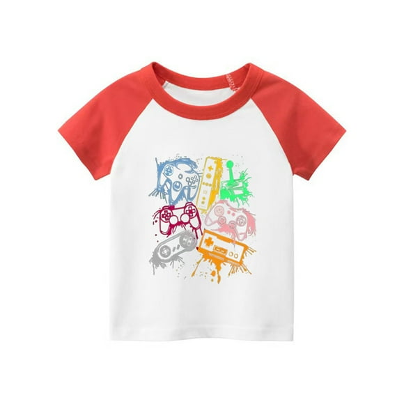 Dsscvnef Kid Shirts for Boys Girls Fashion T Shirts for Boys Toddler Boy Short Sleeve Shirt Boys Tee Shirts 3-4 Years Boy Clothes Kids Clothes Boys