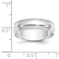 thumbnail image 2 of 10k White Gold 6mm Lightweight Milgrain Half Round Wedding Band Size 8.5, 2 of 4
