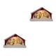 thumbnail image 2 of Conjunto de pueblo LED Injueey casa de nieve con escena navideña Muñeco de nieve 2Conjunto, 2 of 6