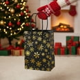 thumbnail image 5 of 12 Pcs Christmas Party Favors Bags Black and Gold Christmas Goodie Gift Paper Bags with Handles Xmas Tree Reindeer Snowflake Candy Treat Pouch for Xmas Party Decoration Holiday Supplies, 5 of 6