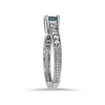 thumbnail image 3 of 1/2ct Princess Cut Antique Blue Diamond Engagement Ring White Gold, 3 of 3