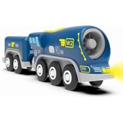Battery Operated Action Locomotive Train (Magnetic Connection)- Powerful Engine Bullet Train Compatible with Thomas, Brio, Chuggington Wooden Tracks- Toys Car for Toddlers