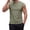 Army Green, variant on Men Sleeveless Shirt Men's Breathable Mesh Structured Solid Round Neck Wide Shoulder Sleeveless Shirt Black L