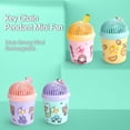 thumbnail image 2 of Cooling Fan Mute Strong Wind Rechargeable Summer Travel Key Chain Pendant Mini Fan for Outdoor, 2 of 10