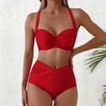 thumbnail image 2 of Wdgfv Two Piece Swimsuit for Women Push Up Bikini Top Tummy Control Bathing Suit High Cut Mid Rise Sporty Swimwear Teens, 2 of 8