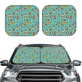 thumbnail image 2 of JUNZAN fall cute gnome Pumpkin Pattern Car Windshield Sun Shade | Reflective Sunshade | Foldable 2-Piece Sun Shield Protect Your Car | Fits Sedans, SUVs, Hatchbacks-Small, 2 of 6