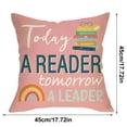 thumbnail image 3 of Reading Corner Decorative Throw Pillow Covers,Letter Print Throw Pillowcase,Fashion Minimalist Design for Study Room,Living Room,Sofa Decor and Reader Book Lover Gifts,17.71x17.71 Inch, 3 of 9