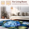 thumbnail image 2 of ODIKA 2'x3' Machine Washable Non-Slip Area Rug, Hydrangea Garden Floral Cascade for the Floor High Traffic Rug, Blue, 152557, 2 of 7